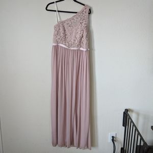 David's Bridal One Shoulder Bridesmaid Dress